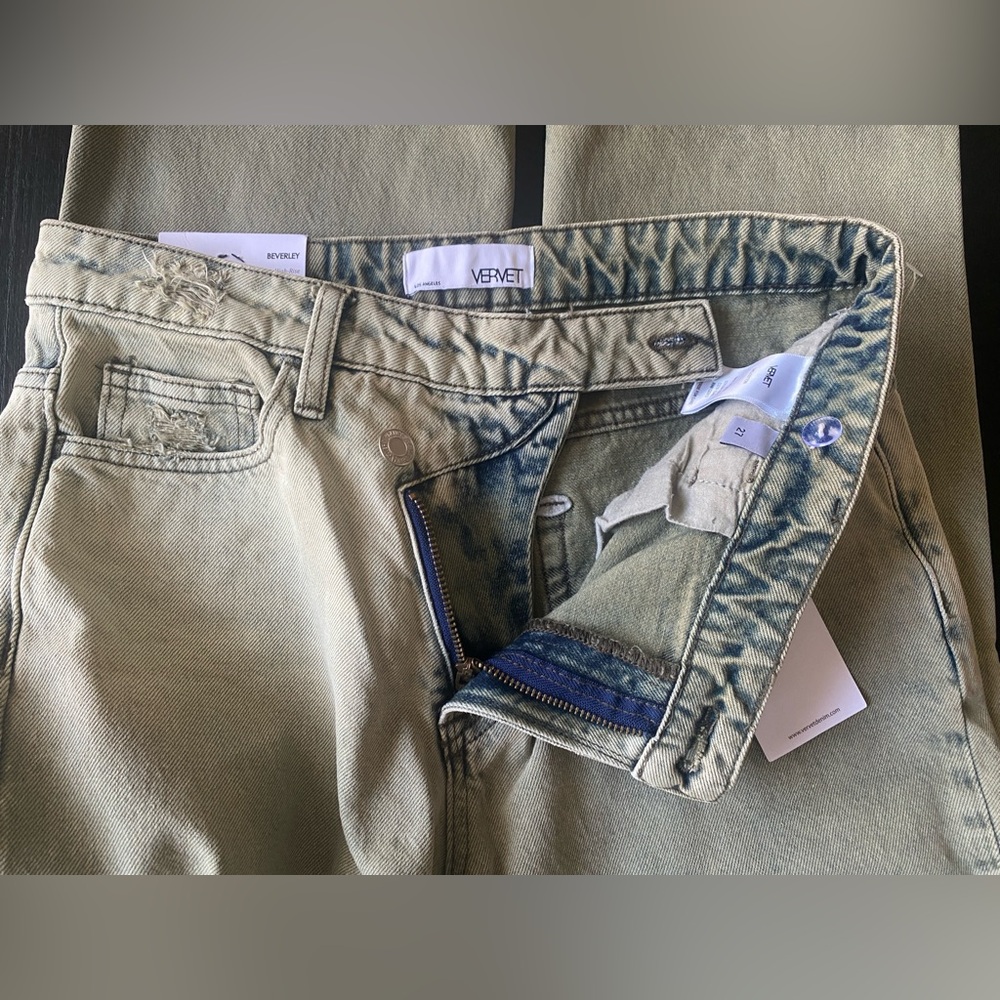 Vervet Beverly Super High Rise Straight Distressed 100%‎ Cotton Jeans Size 27 - Picture 6 of 12